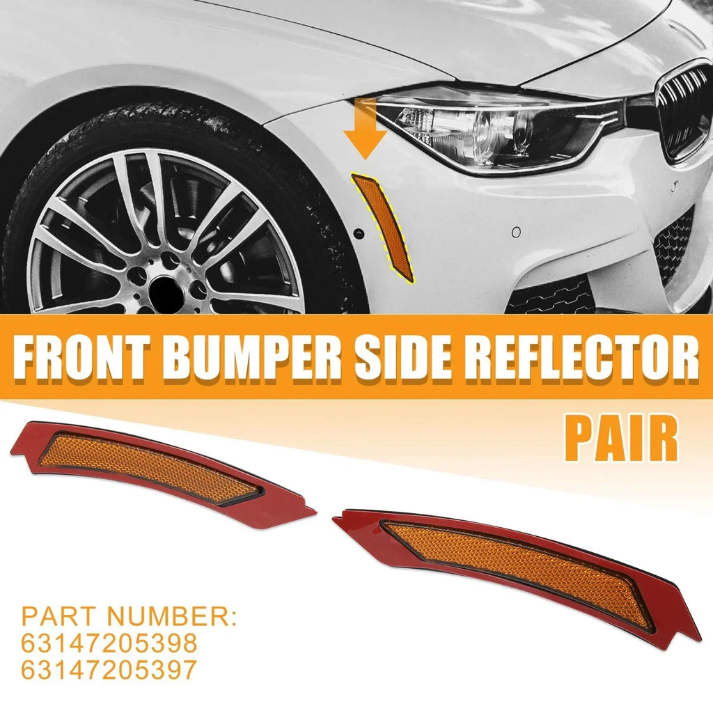 Bumper Reflector for BMW 3 Series E90 E91 LCI (2009 - 2011) Yellow