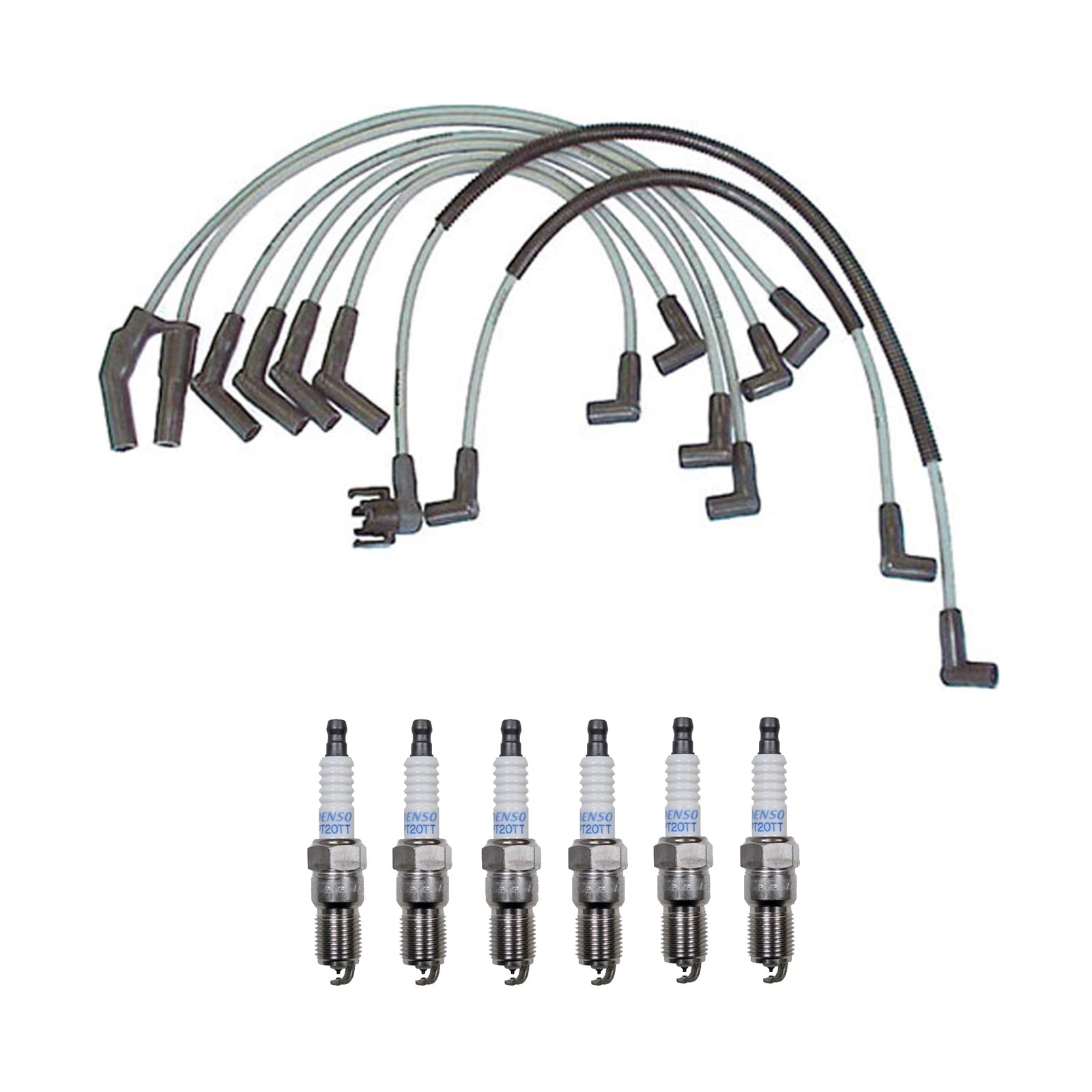 Denso 8mm Wire Set & 6 Platinum TT Spark Plugs for Ford Ranger (1998–2000)