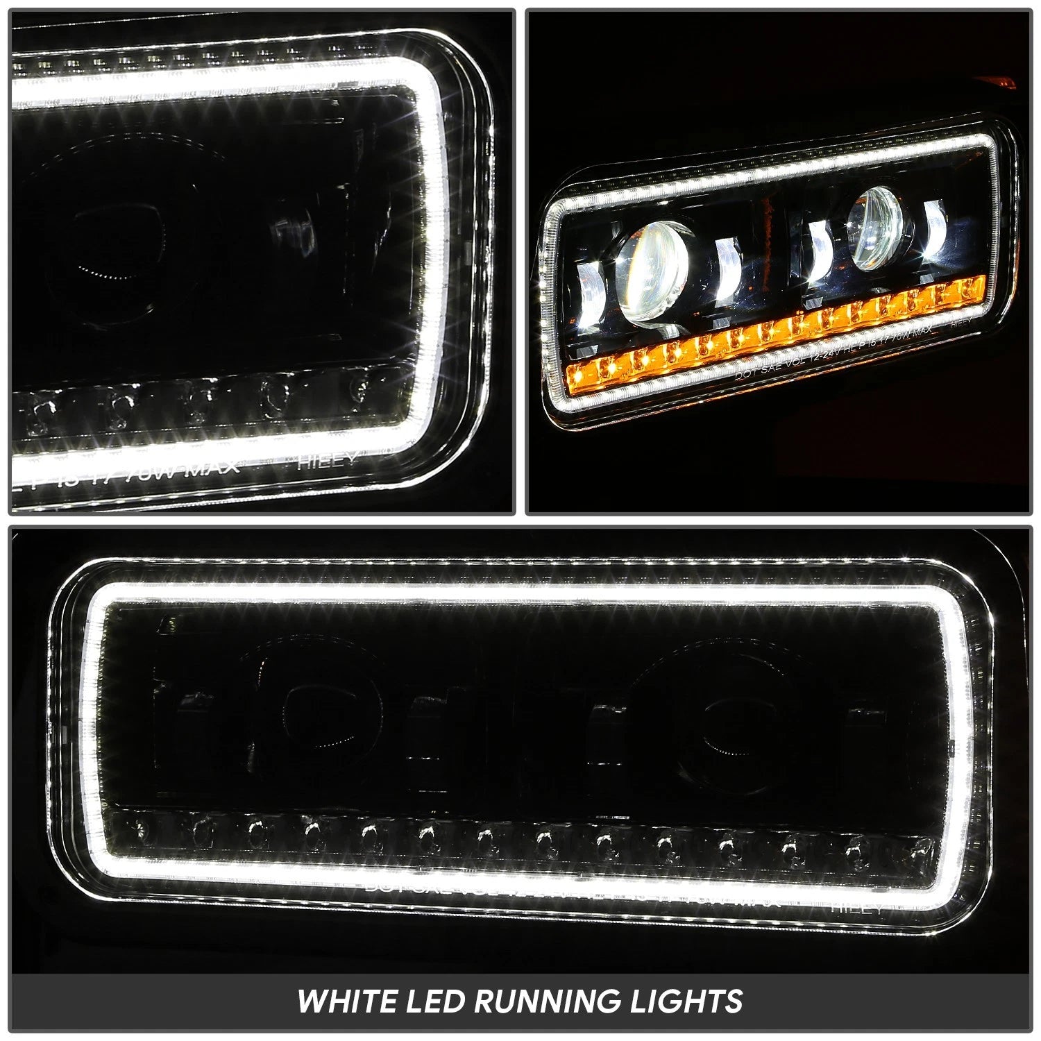 Projector LED Sequential Headlights for Peterbilt 359 379 389 (1981–2021)