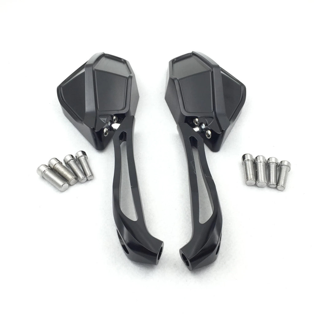 CNC Heavy Black LED Integrated Side Mirrors for