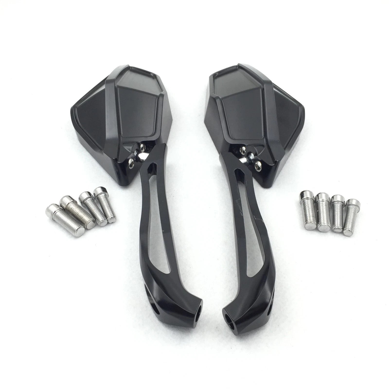 CNC Heavy Black LED Integrated Side Mirrors for