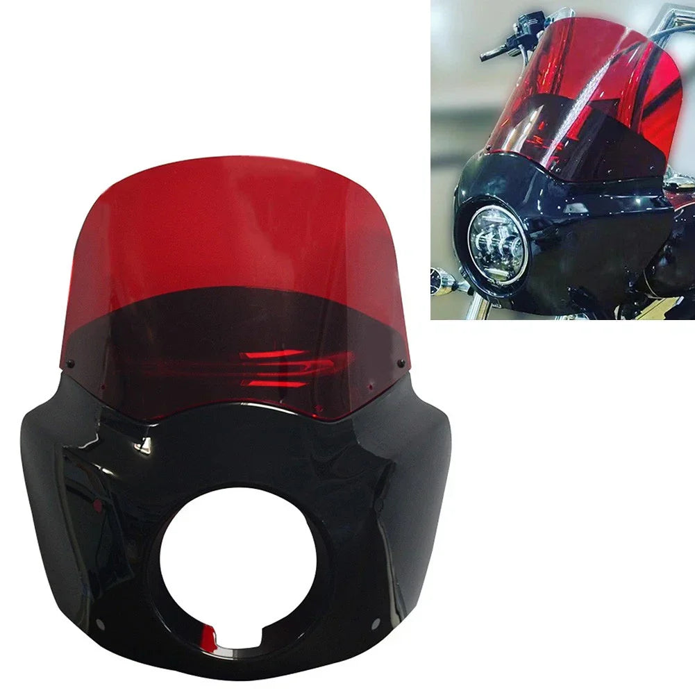 11" Red Fairing Windshield w/ 62mm Clamps for Harley Dyna Super Glide (2006-2010)
