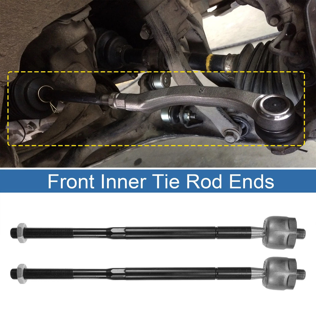 Set of 4 Front Inner Tie Rod End Links for Mitsubishi Outlander (2007–2017)