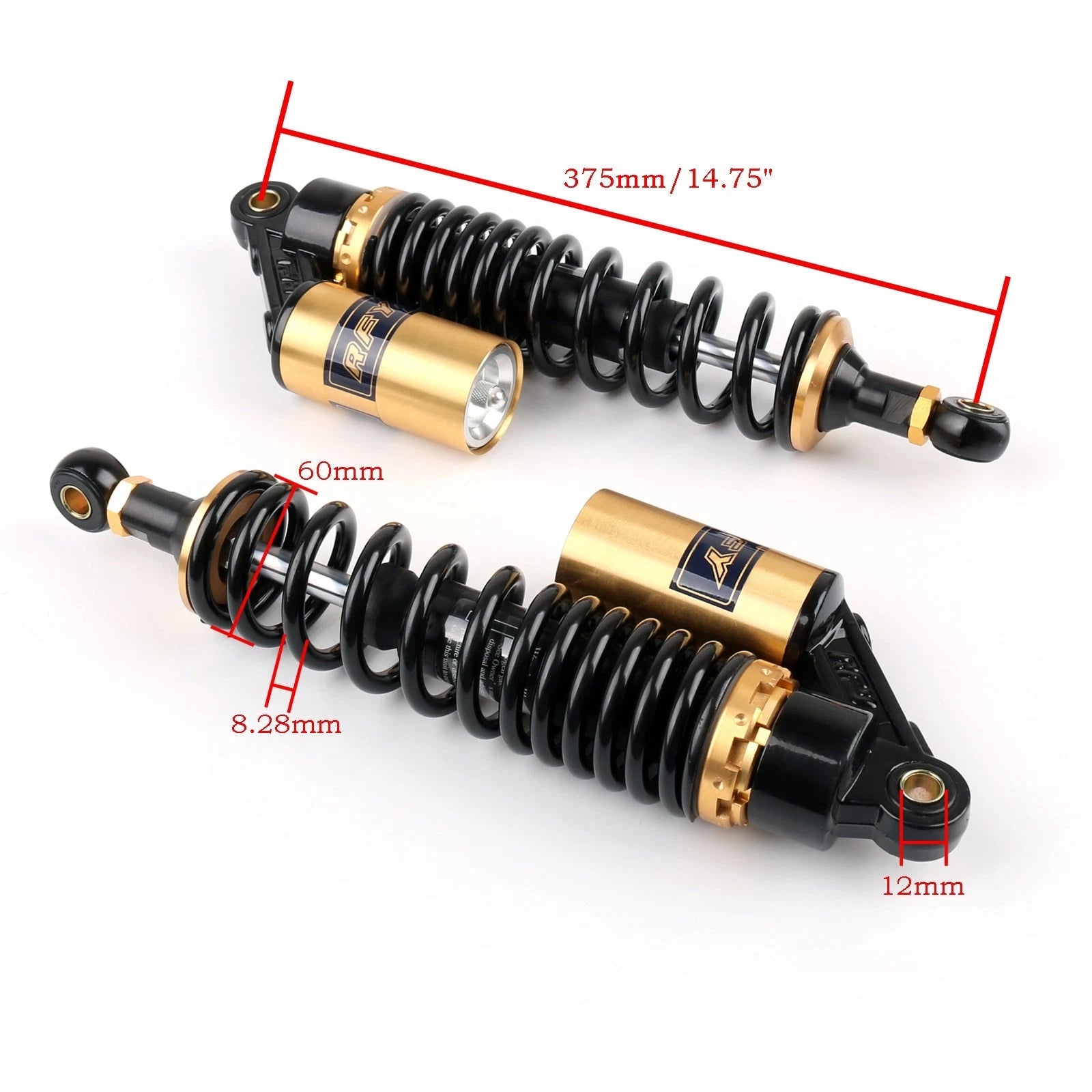 Rear Shocks Absorber for Yamaha Banshee ATV (14.75" 375mm)