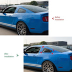 Set of 2 Rear Window Blinds Stickers for Ford Mustang MK5 (2005–2014) ABS