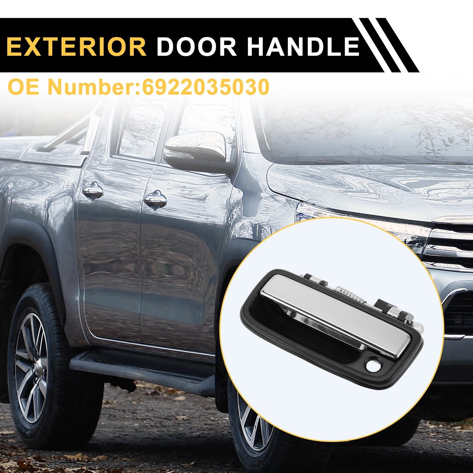 Front Left Exterior Door Handle for Toyota Tacoma (1995–2004) No. 6922035030