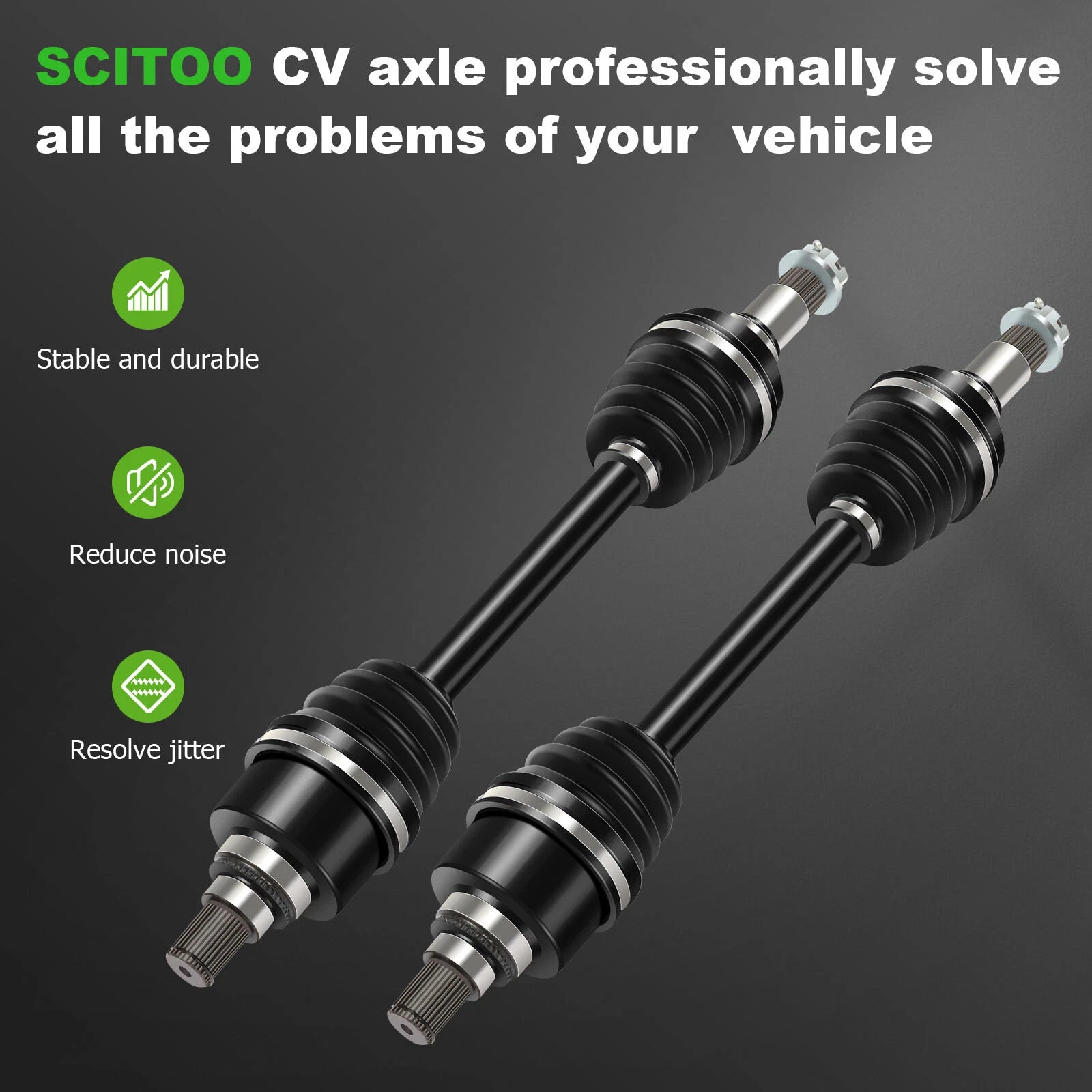 Set of 2 CV Joint Axles for Arctic Cat Textron Off Road (2014–2018)