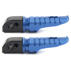 Blue Aluminum Rear Footrests for Street Scrambler 900 T100 T120 (2016-2023)