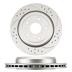 Rear Drilled Slotted Brake Rotors for Jeep Grand Cherokee and Dodge Durango (2011–2020)