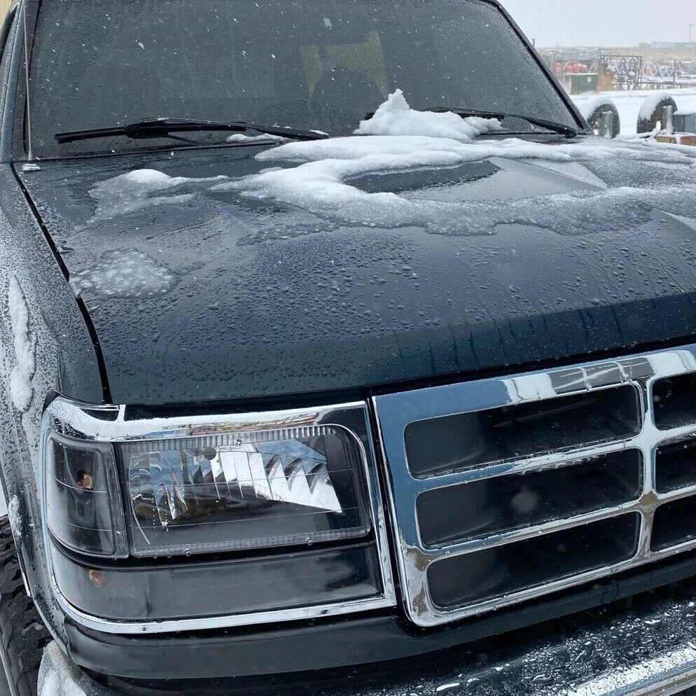 Set of 2 Chrome Headlight Trim Bezels for Ford Bronco F150 (1992–1996)