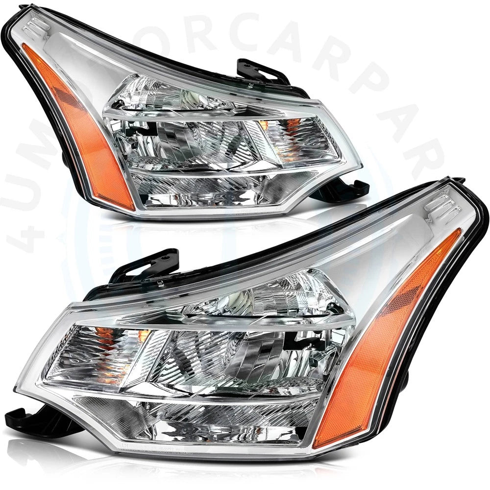 Set of 2 Headlight Assemblies for Ford Focus Sedan (2008–2011)