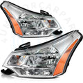 Set of 2 Headlight Assemblies for Ford Focus Sedan (2008–2011)