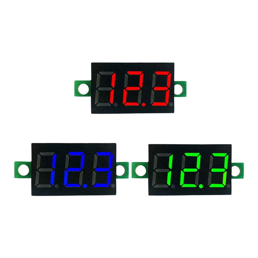 LED Voltmeter 0.28 Inch for DC 5-30V Circuits (High Accuracy 3%)