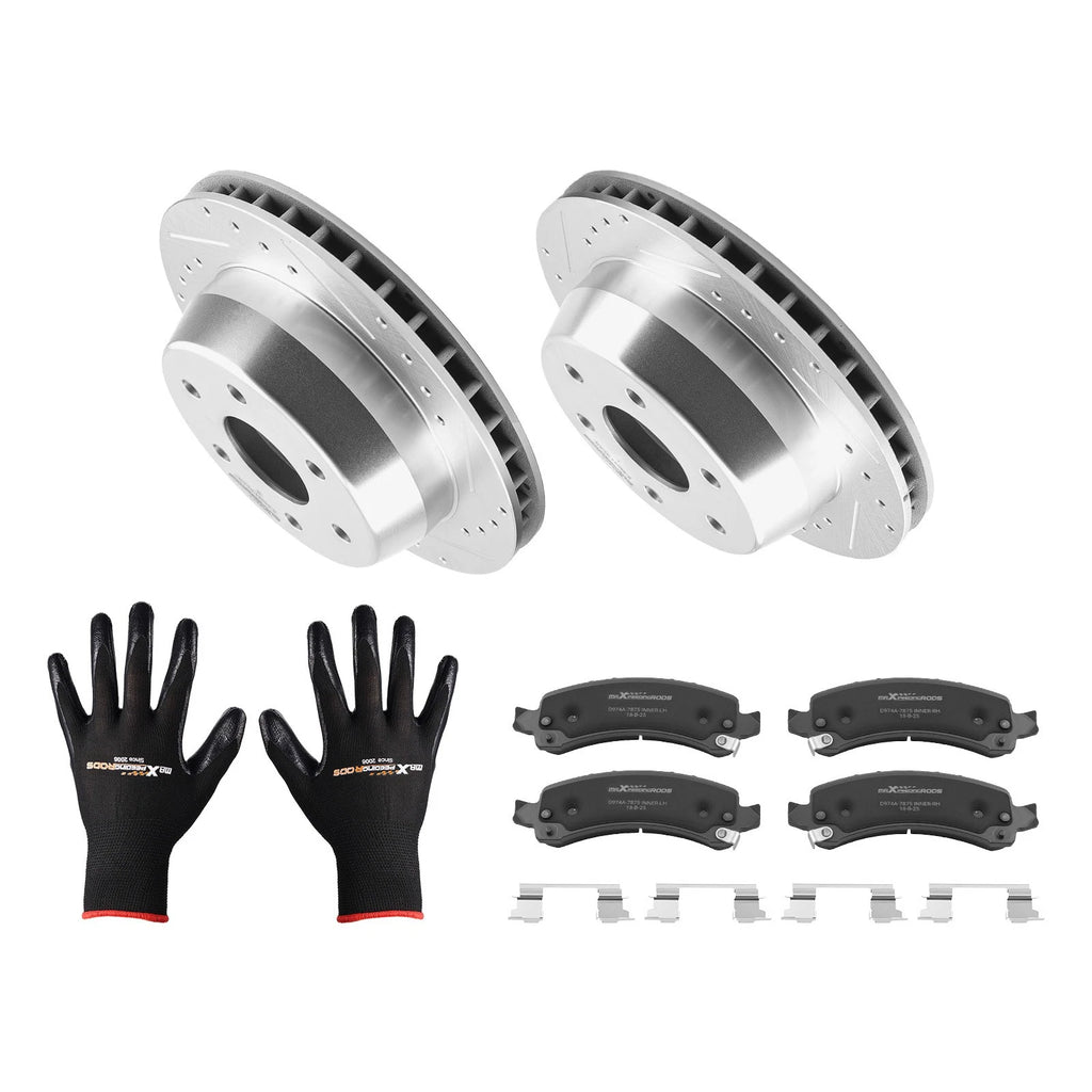 Rear Brake Rotors & Pads Kit for GMC Yukon (2002–2006) S-55084 P-974A