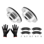 Rear Brake Rotors & Pads Kit for GMC Yukon (2002–2006) S-55084 P-974A