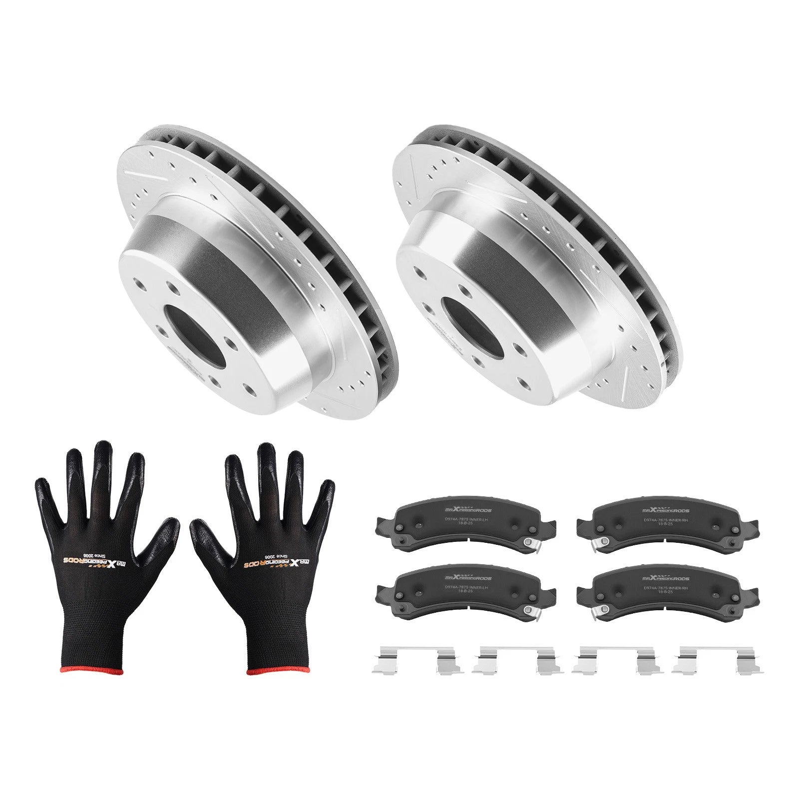 Rear Brake Rotors & Pads Kit for GMC Yukon (2002–2006) S-55084 P-974A