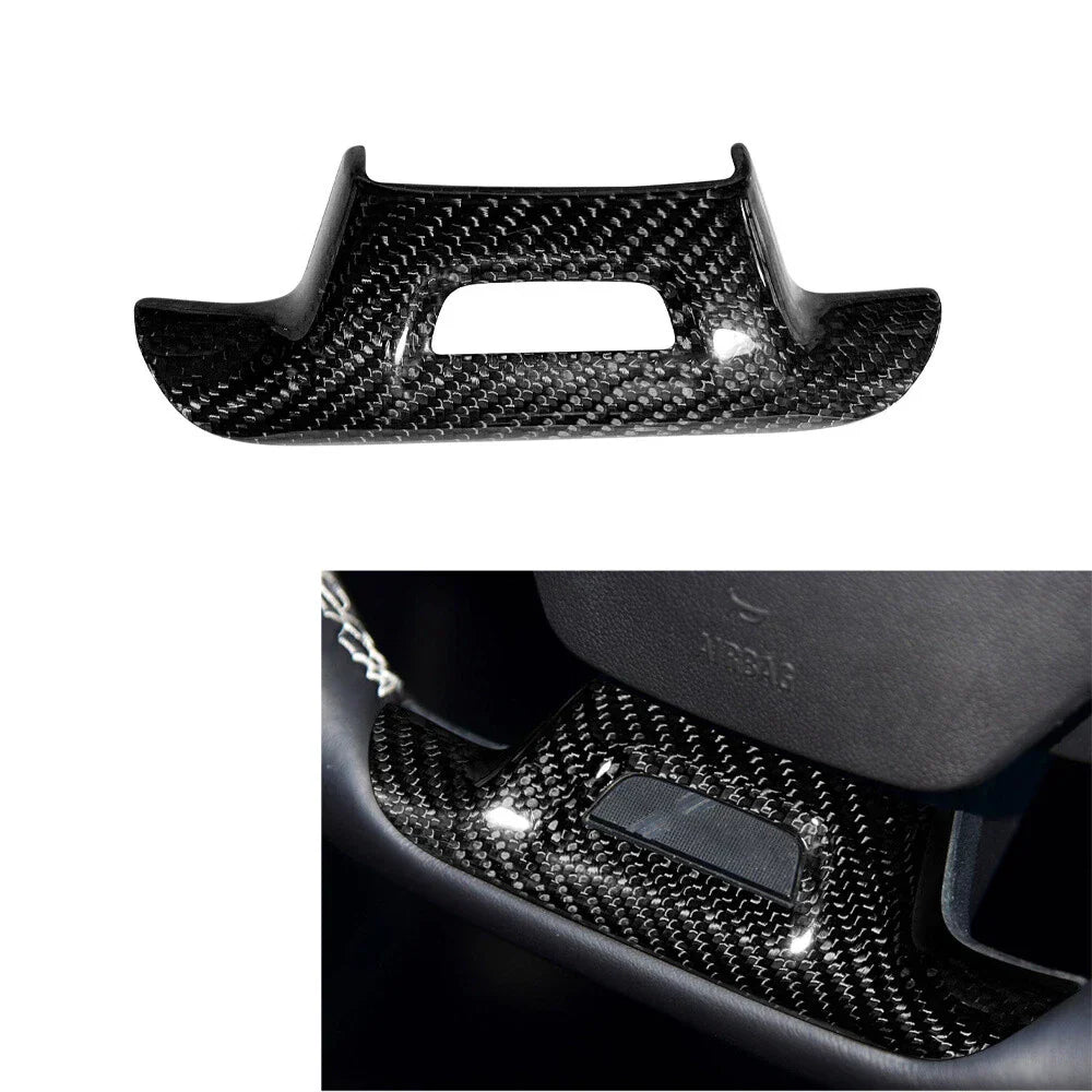Real Carbon Fiber Steering Wheel Lower Cover Trim for 2016-2023 Camaro