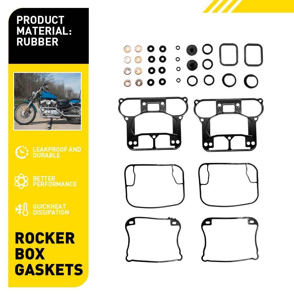 Rocker Box Cover Gaskets Kit for Harley Big Twin EVO 1992â1998