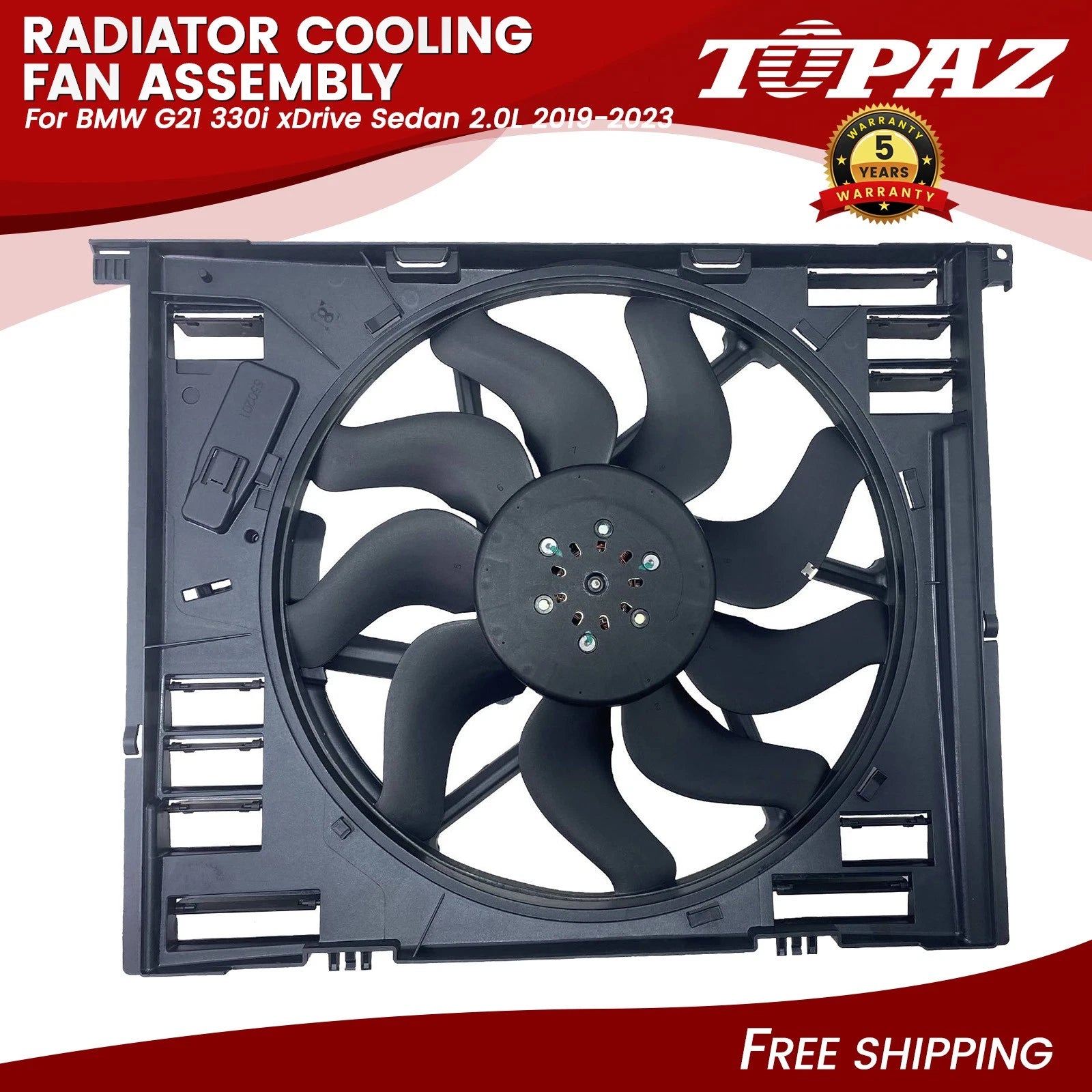 Radiator Cooling Fan Assembly for BMW G21 330i xDrive Sedan (2019–2023)