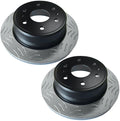 Set of 2 Slotted Rear Brake Rotors 345mm for Cadillac Chevy GMC