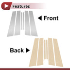 Set of 6 Car Door Pillar Window Trim for Nissan Maxima (2016–2023) Chrome