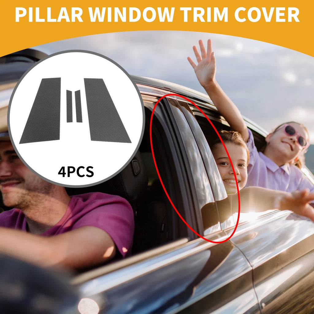 Set of 4 Car Pillar Window Trim Covers for Mercedes Benz CLS-Class 