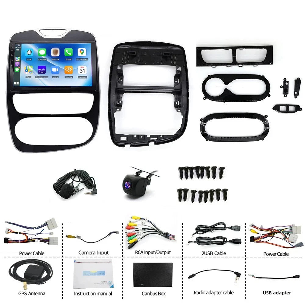 Android 15 Car Stereo 4+64GB for Renault Clio 4 (2012–2019) CarPlay GPS