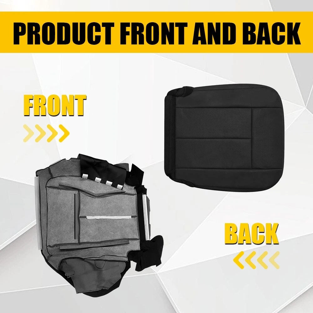 Black Front Driver Bottom Leather Seat Cover for Ford Expedition (2015–2017)