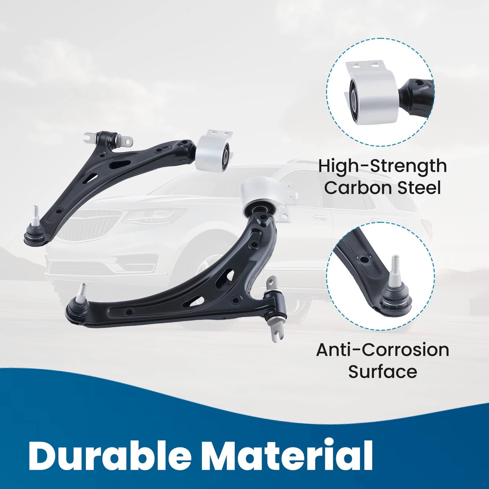 Set of 2 Front Lower Control Arms for Chevy Traverse Buick Enclave (2018–2022)