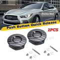 2PCS Carbon Fiber Pattern Push Button Hood Bonnet Quick Release Latch Kit for Toyota (2000–2006)