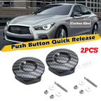 2PCS Carbon Fiber Pattern Push Button Hood Bonnet Quick Release Latch Kit for Toyota (2000–2006)