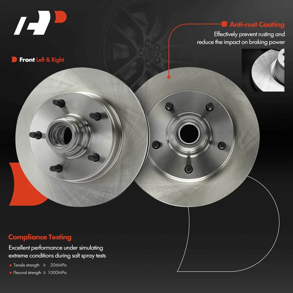 2X Front Disc Brake Rotors for Ford E-150 Econoline (1994-2001)