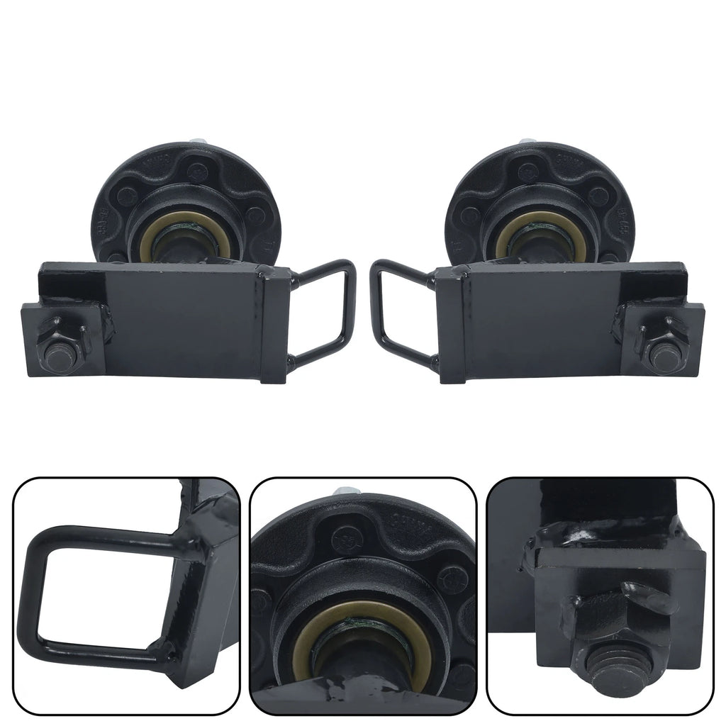 Set of 6 Lug Shipping Container Wheels and Bolt-On Spindle Kit