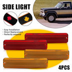 Set of 4 Side Marker Light Housings for Jeep Cherokee SJ Wagoneer CJ5 (1974–1983)