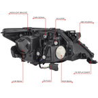 Driver Left Chrome Projector Headlight Lamp for Lexus LX570 (2013–2015)