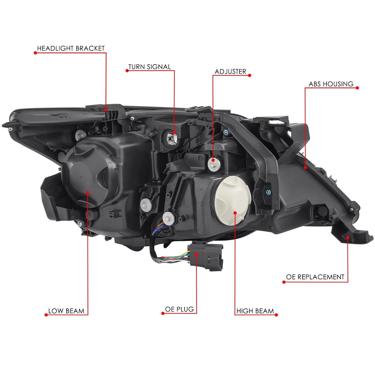 Driver Left Chrome Projector Headlight Lamp for Lexus LX570 (2013–2015)