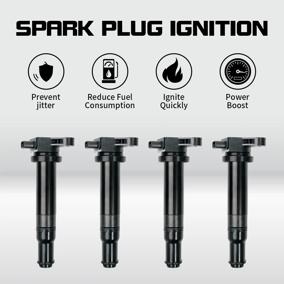 Set of 4 Ignition Coils for Hyundai Accent Kia Rio (2006–2011) UF499 2730126640