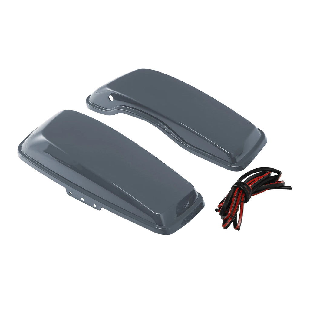 Hard Saddlebag Lids for Harley Touring Street Glide (2014–2024) Gunship Gray
