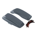 Hard Saddlebag Lids for Harley Touring Street Glide (2014–2024) Gunship Gray