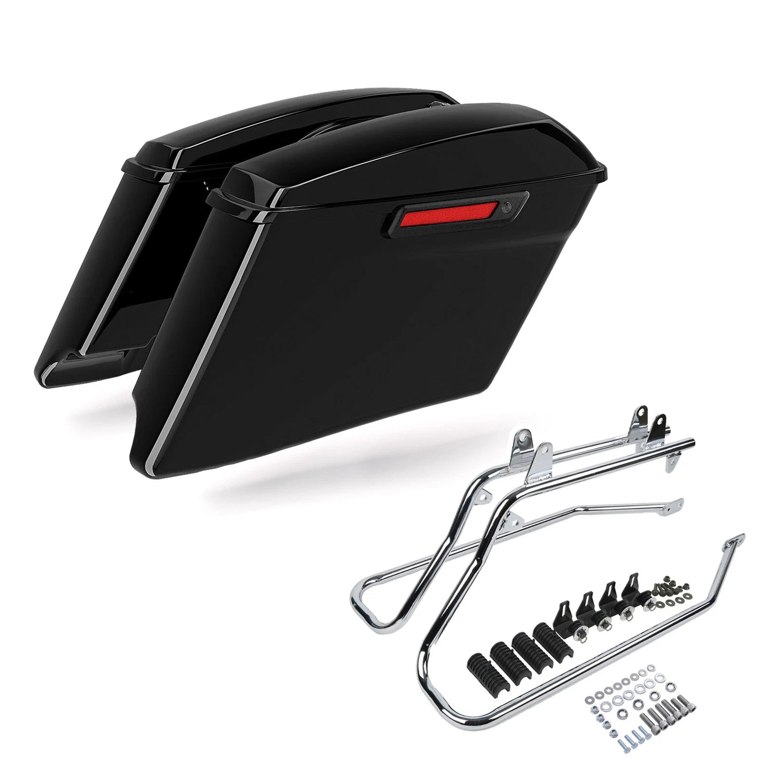 4" Stretched Saddlebags Bracket Kit for Harley Softail Deluxe Fat Boy (1984–2017)