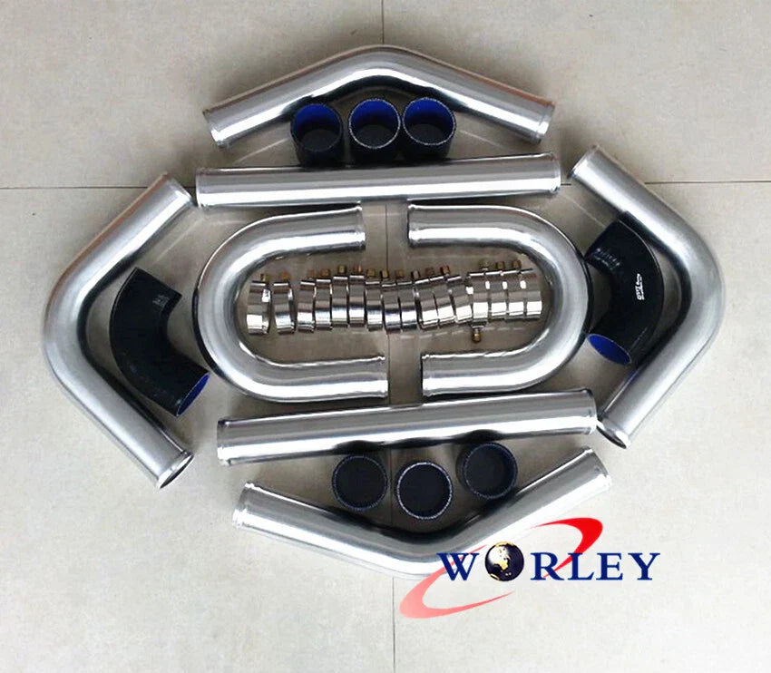 2.5" Aluminum Universal Intercooler Turbo Piping Kit for Car