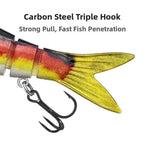 Fishing Lures Set of 4 Realistic Fish Profile with Treble Hooks