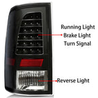 LED Tail Lights for Dodge Ram 1500 2500 3500 (2009-2018)