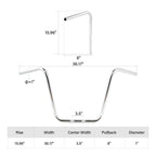 Chrome 16" Ape Hanger Handlebar for Harley Sportster XL1200 883