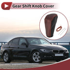 1 Pc Gear Shift Knob Cover for BMW 3 Series E90 (2006–2013) Brown Faux Leather