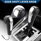 Automatic Gear Shift Knob for Chevrolet Aveo (2011–2017) Faux Leather Silver