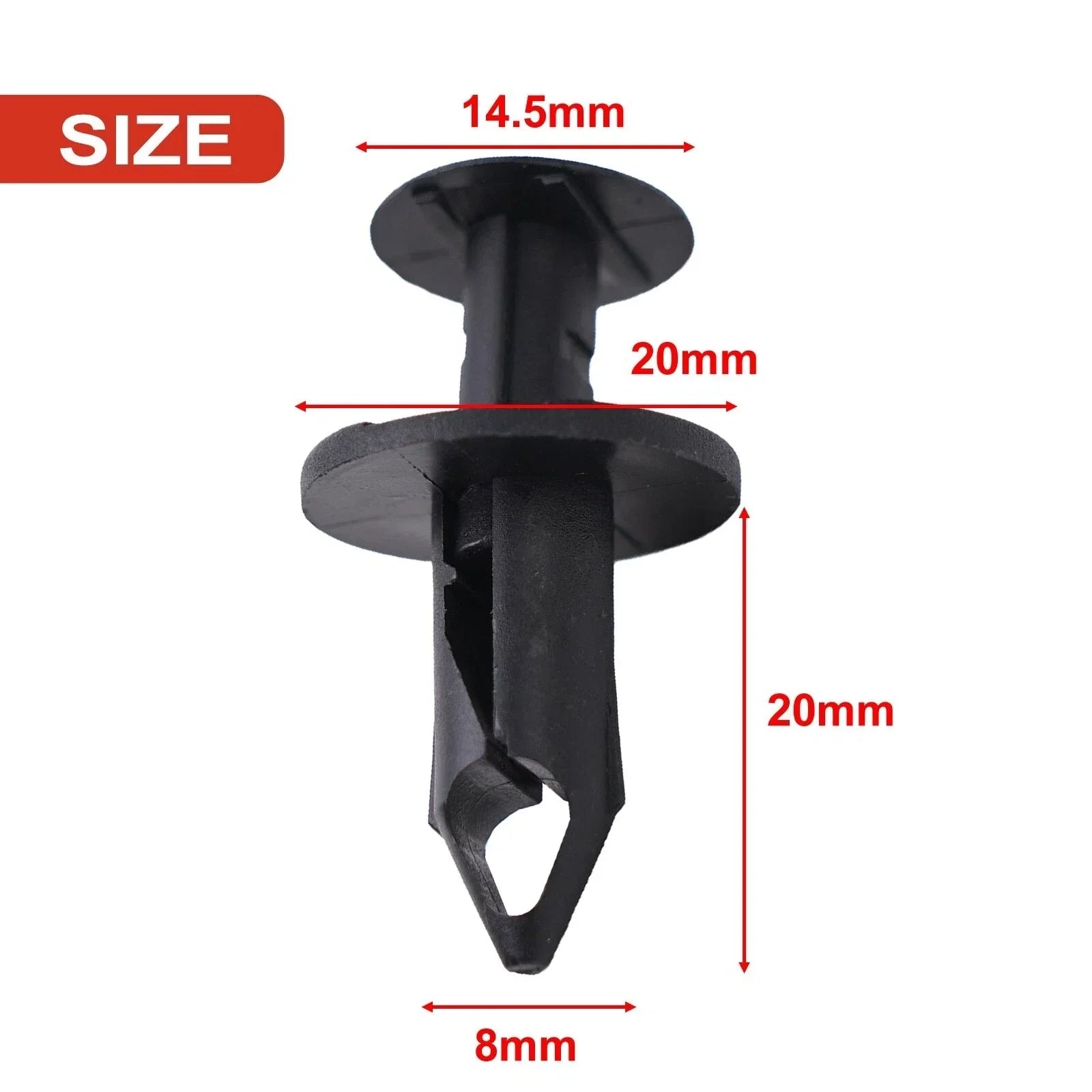 100x Plastic Fastener Clips Mixed Fairing Body Trim Panel Black