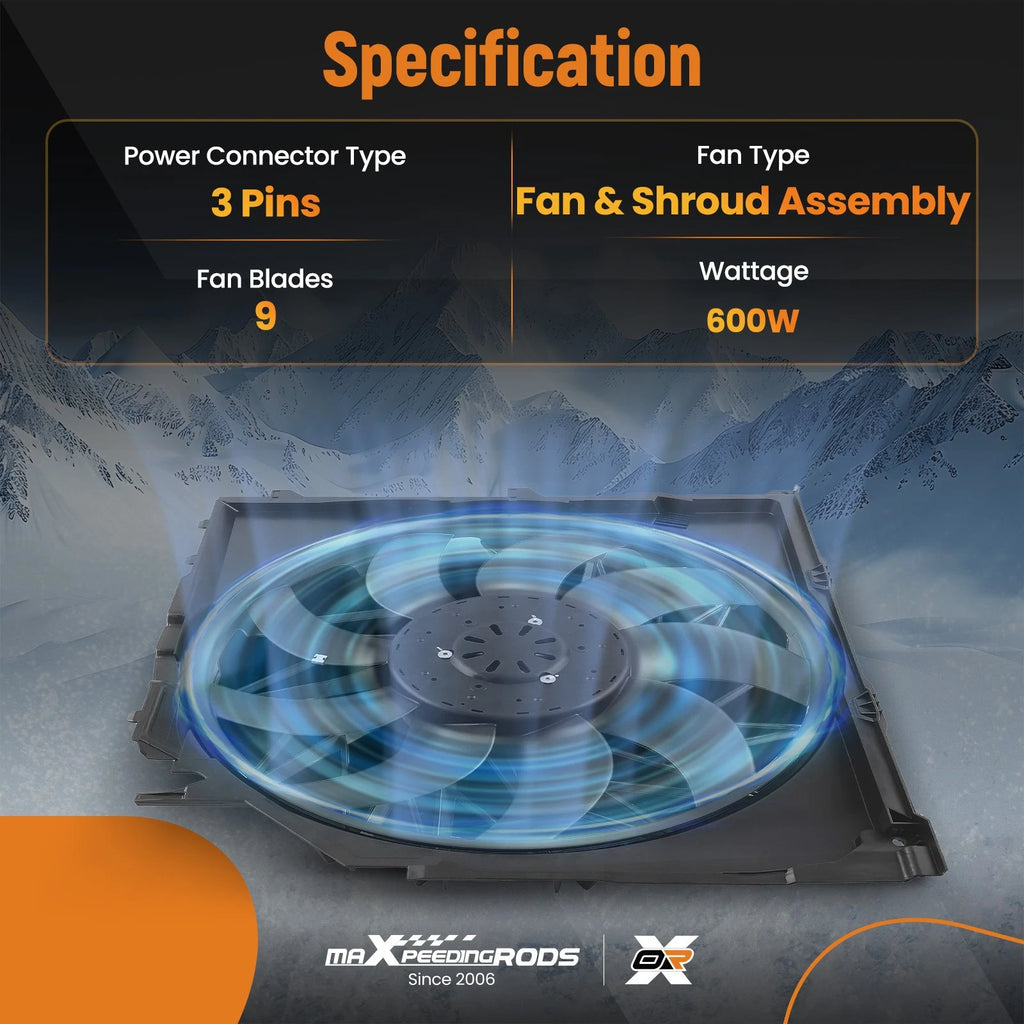 Brushless Radiator Cooling Fan for BMW X3 (2004-2010)