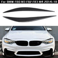 2X Carbon Fiber Headlight Eye Lid for BMW F80 M3 F82 F83 M4 (2014–2018)