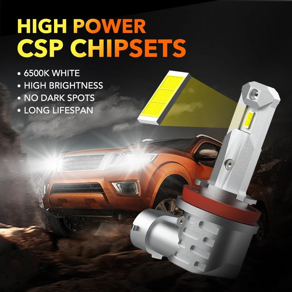 Set of 4 H11 H8 Low Beam LED Headlight Bulbs Conversion Kit 6500K 30000LM